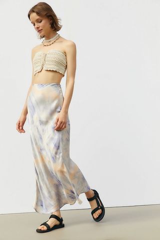 Urban Outfitters + Lana Tie-Dye Bias Midi Skirt