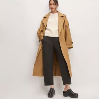 Everlane + The Cotton Long Trench Coat