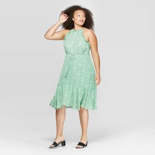 Who What Wear x Target + Halter Neck A Line Dress