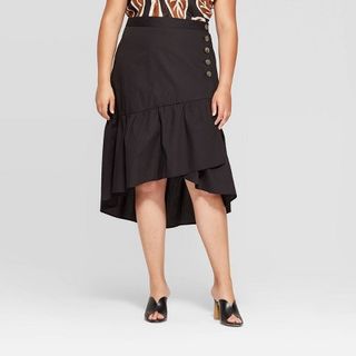 Who What Wear x Target + Mid-Rise Back Elastic A Line Skirt