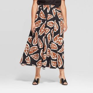 Who What Wear x Target + High Slit Mid-Rise Maxi Skirt