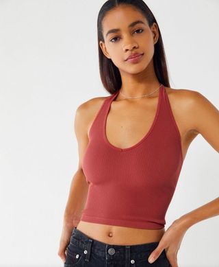 Urban Outfitters + Out From Under Jackie Seamless Halter Bra Top