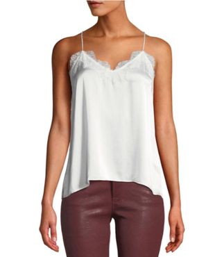 Cami NYC + The Racer Silk Charmeuse Camisole Wth Lace
