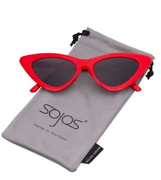 Sojos + Retro Vintage Narrow Cat Eye Sunglasses