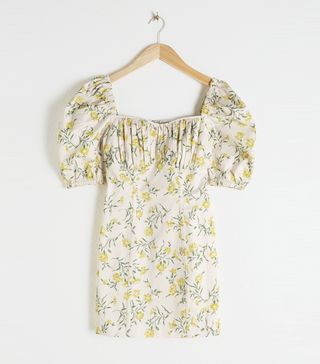 & Other Stories + Floral Puff Sleeve Minidress