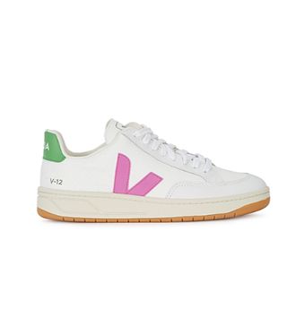 Veja + V-12 Leather and Canvas Sneakers