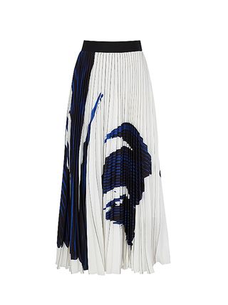 Hugo Boss + Vesplisa Printed Georgette Midi Skirt