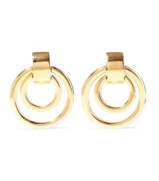 Ben-Amun + 24-karat gold-plated clip earrings