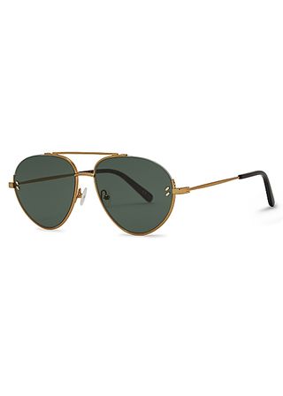 Stella McCartney + Gold-Tone Aviator-Style Sunglasses