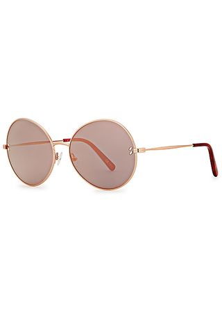 Stella McCartney + Rose Gold Tone Sunglasses