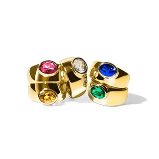 Minnie Lane Jewelry + Gold Zelda Ring With Stones