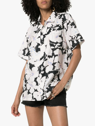Double Rainbouu + Floral Print Short-Sleeve Shirt