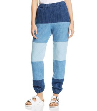 Ksenia Schnaider + Patchwork Denim Jogger Pants