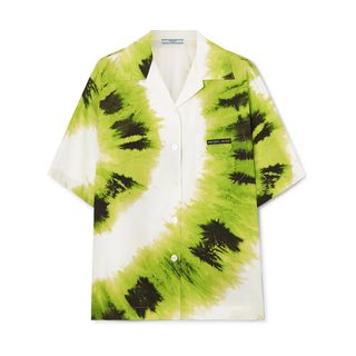 Prada + Tie-Dyed Cotton-Poplin Shirt