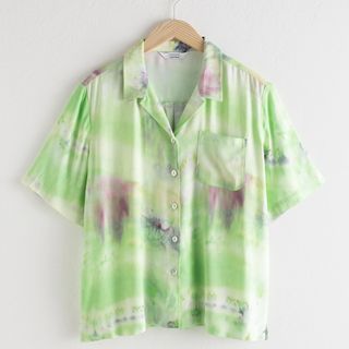 & Other Stories + Tie-Dye Button-Up Shirt