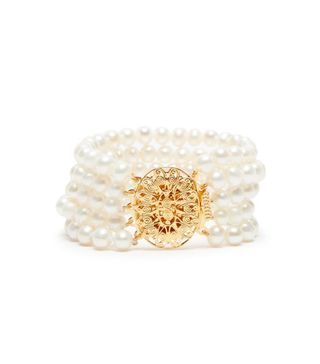 Timeless Pearly + Pearl and Gold-Plated Bracelet