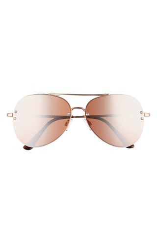 Bp + 60mm Oversize Mirrored Aviator Sunglasses