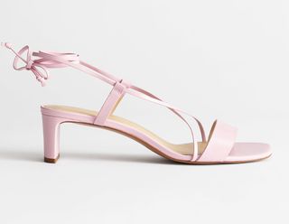 & Other Stories + Criss Cross Lace Up Heeled Sandals