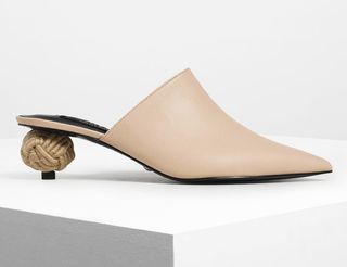 Charles 
Keith + Spherical Heel Mules