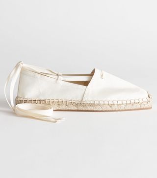 & Other Stories + Square Toe Lace Up Espadrilles