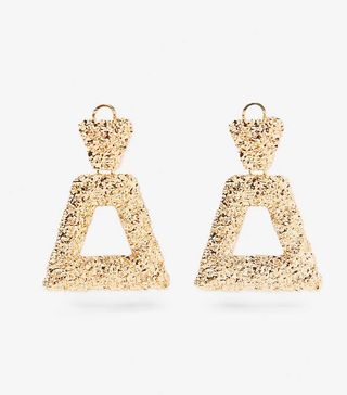 Zara + Textured Geometric Earrings