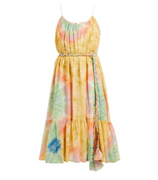 Rhode + Lea Tie-Dye Print Cotton Midi Dress