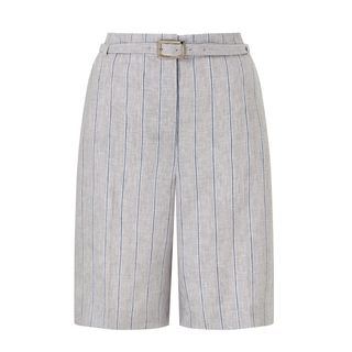 Jigsaw + Stripe Linen Shorts