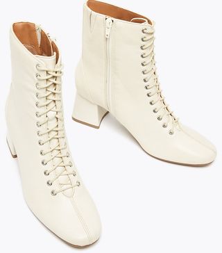 M&S Collection + Leather Lace Up Ankle Boots