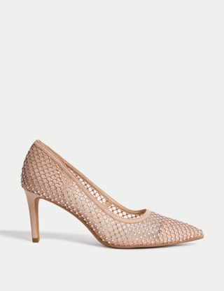 M&S Collection + Sparkle Stiletto Heel Court Shoes