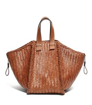 Loewe + Hammock Small Woven-Leather Tote Bag