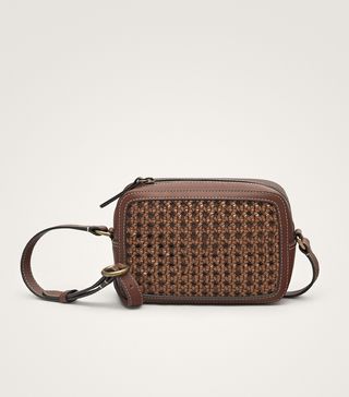 Massimo Dutti + Braided Leather Bag