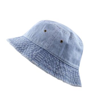 The Hat Depot + Washed Cotton Denim Bucket Hat