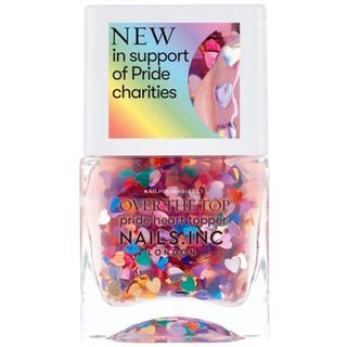 Nails Inc + Pride Heart Nail Polish Topper - Love in Sequins
