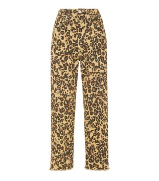 Whistles + Leopard Print High Waist Trousers, Brown