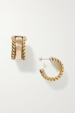 Laura Lombardi + Doppia Gold-Plated Hoop Earrings
