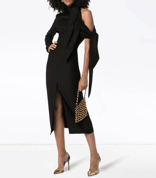 Matériel + Draped One-Shoulder Midi-Dress