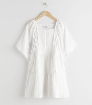 & Other Stories + Tiered Ruffled Cotton Mini Dress