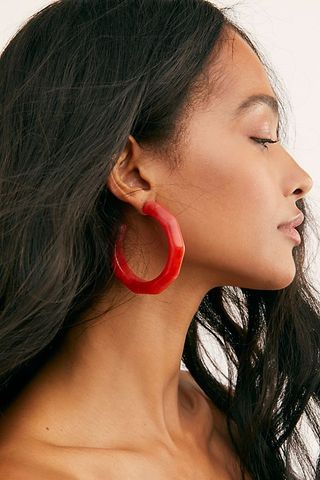 Free People + Sahara Resin Hoop Earrings