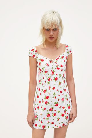 Zara + Rose Print Dress