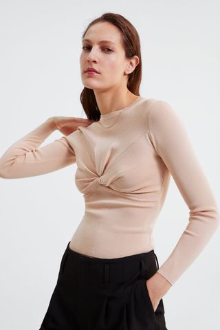 Zara + Knit Sweater With Knot