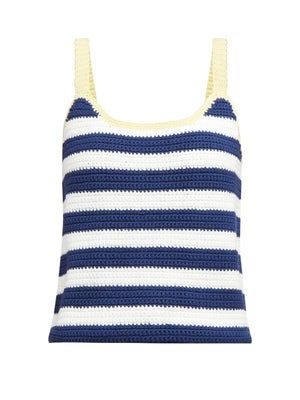 Staud + Capo Striped Knitted Camisole