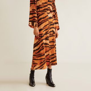 Mango + Tiger Print Skirt
