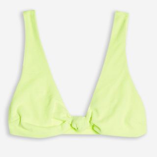 Topshop + Neon Knotted Bikini Top