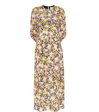 Les Reveries + Floral Silk Midi Dress