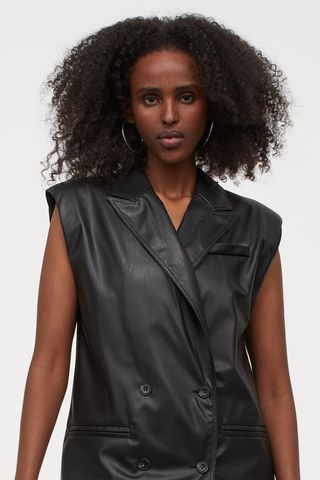 H&M + Faux Leather Vest