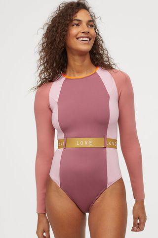 H&M + Long Sleeve Scuba Swimsuit