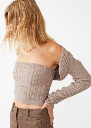 & Other Stories + Cable Knit Tube Top