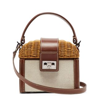 Rodo + Wicker and Leather Box Bag