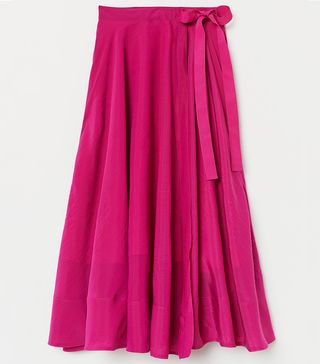 H&M + Lyocell-Blend Wrapover Skirt