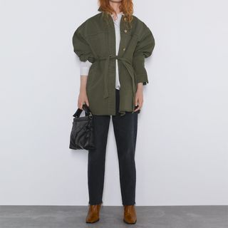 Zara + Belted Jacket